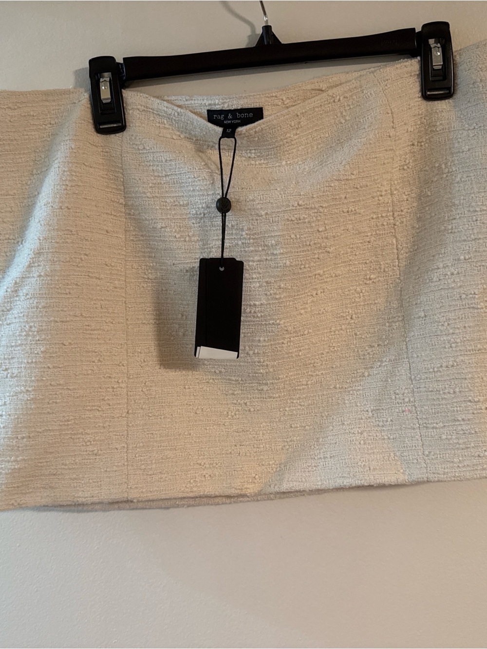 rag & bone Cream Textured Mini Skirt with Tag